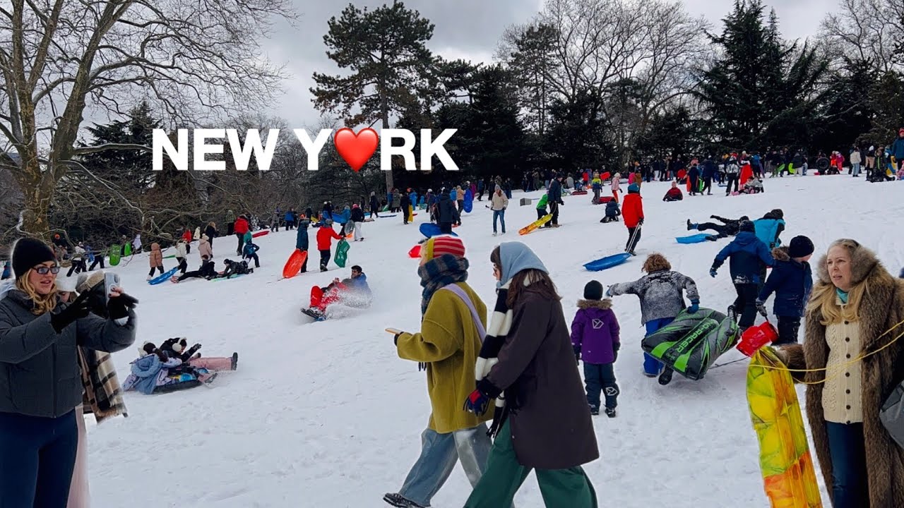 [4K]🇺🇸NYC Snow Day after Big Winter Storm ☃️❄️ NYC Turns into Winter Wonderland ⛷️🛷 | Jan 2026