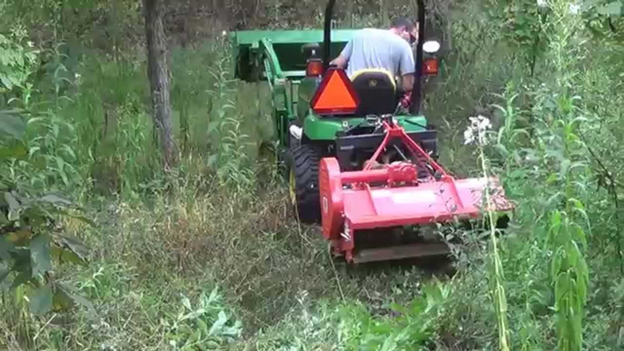 Woods part 2 Mowing in Hard to Maneuver Conditions (Full Resolution)