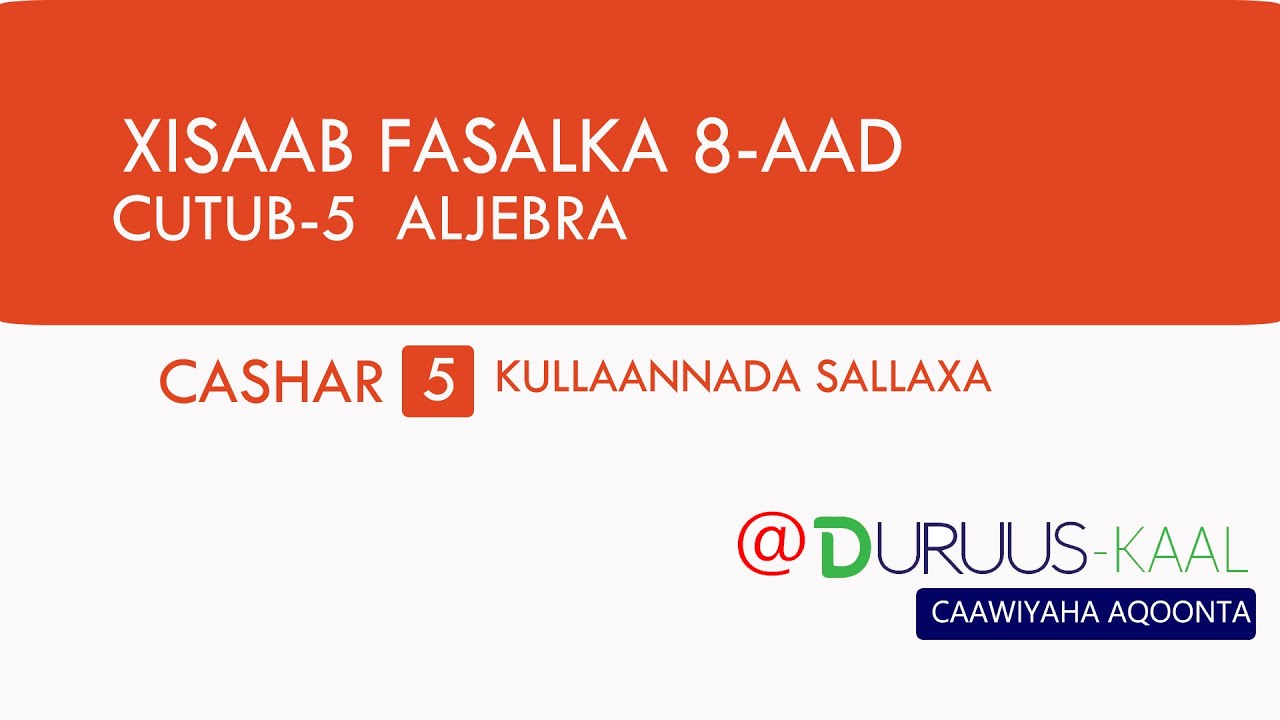 XISAAB  F-8aad  CUTUB 5   CASHAR 5 KULANADA SALAXA