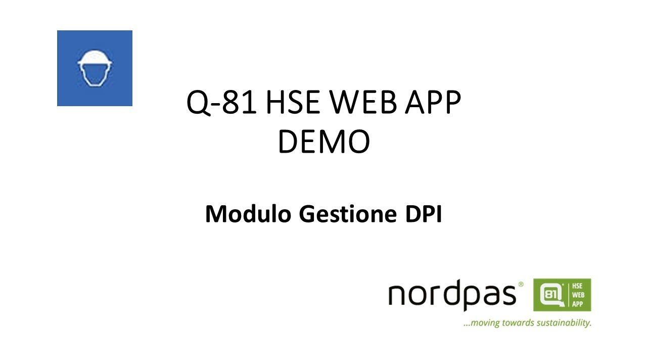 SW: Q-81® HSE WEB APP - Gestione DPI - Dispositivi Protezione Individuale