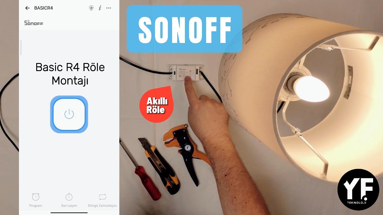 Sonoff Basic R4 Röle ile Abajur Bağlantısı Nasıl Yapılır? eWeLink Uygulamasına Röleyi Ekleme İşlemi