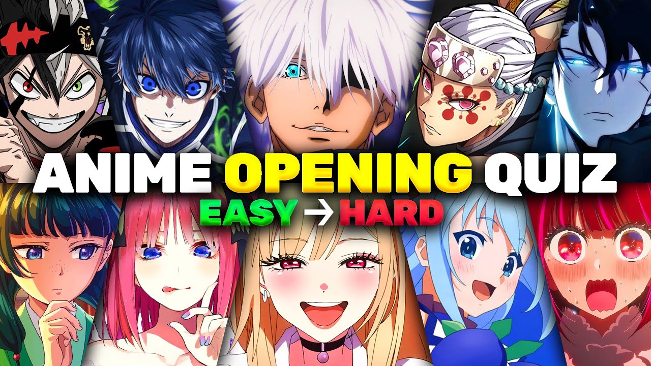 ANIME OPENING QUIZ 🔊🔥 LEVEL EASY ➜ HARD | ANIME QUIZ OTAKU ✅