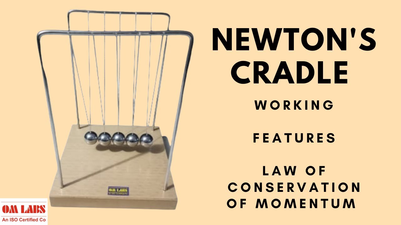 Newton's Cradle | Working | Features | Demonstration | Law of Conservation of Momentum |  OM Labs