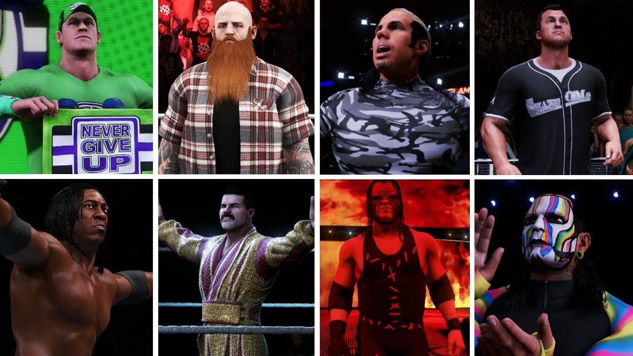 WWE 2K20 - John Cena, Rowan, Booker T, McMahon, Hardys, Roode, Cesaro & Kane (Entrances)