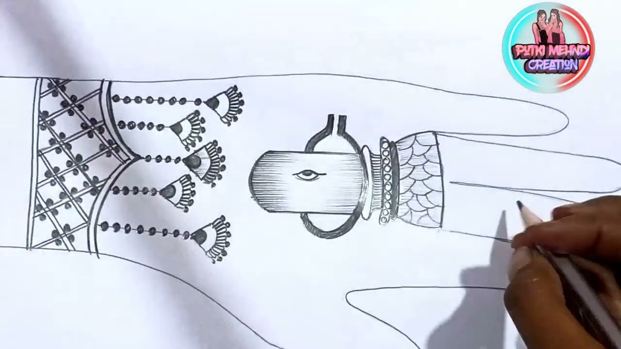 Shivratri special mehndi design for hands// shivling mehndi design for beginner's 2023