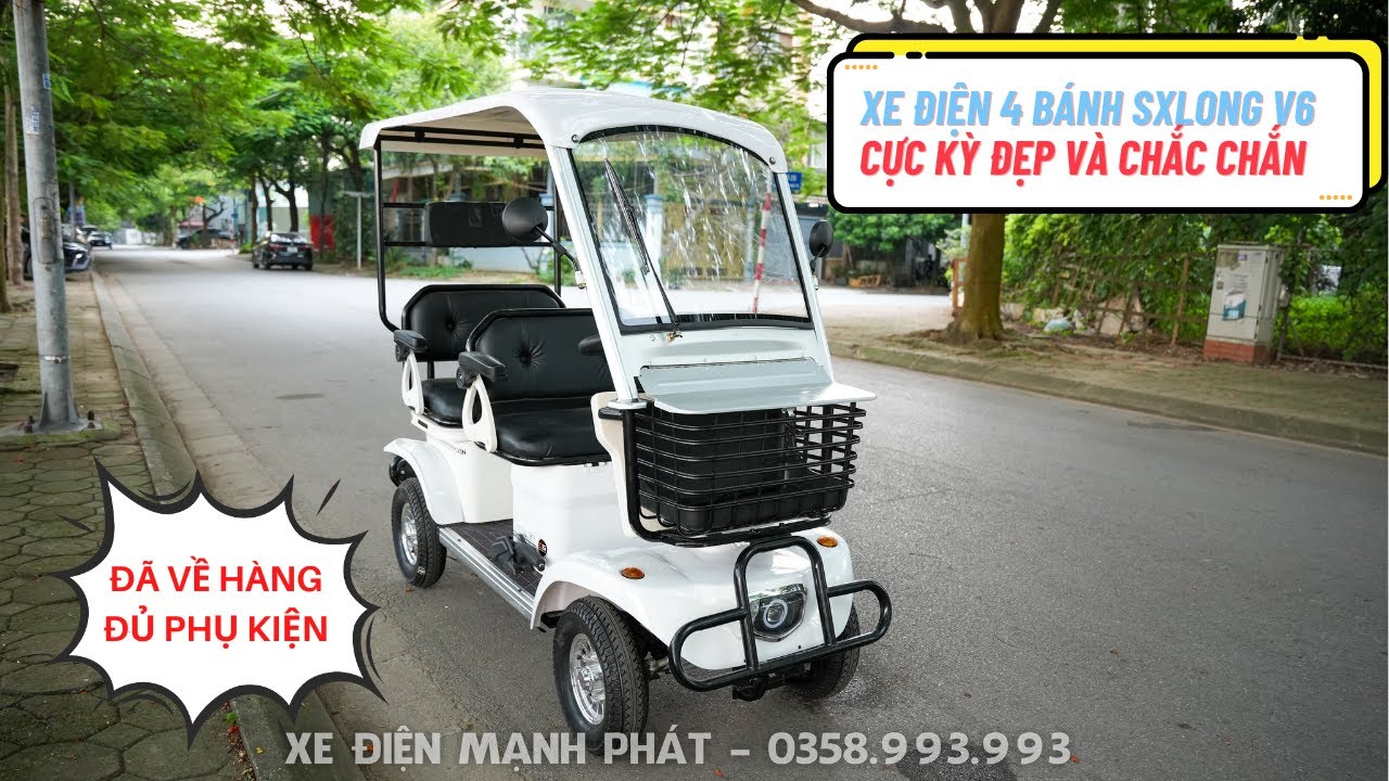 GIỚI THIỆU XE Ô TÔ ĐIỆN MINI 4 bánh chở 4 người lớn đi 80 100km 1 lần sạc tiện lợi