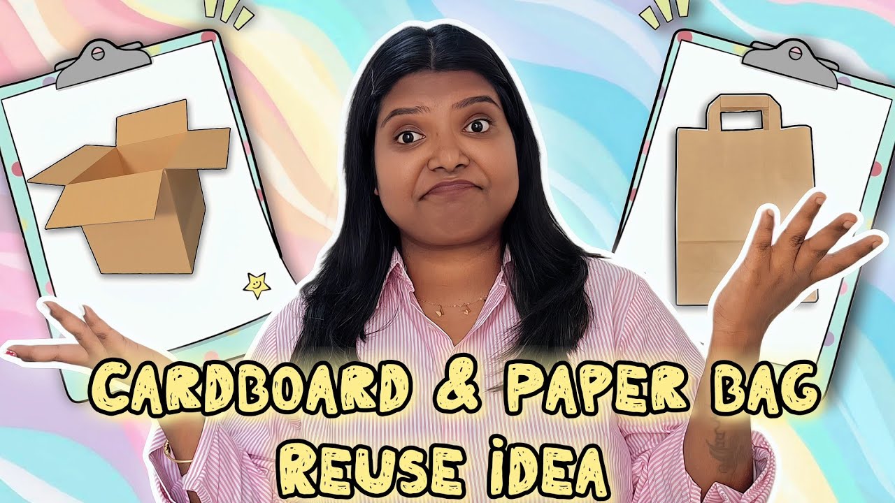  🗑 Trash to Treasure✨️ | DIY from waste Paperbag & Cardboard Crafts (part -1) #diy #craft #viral 
