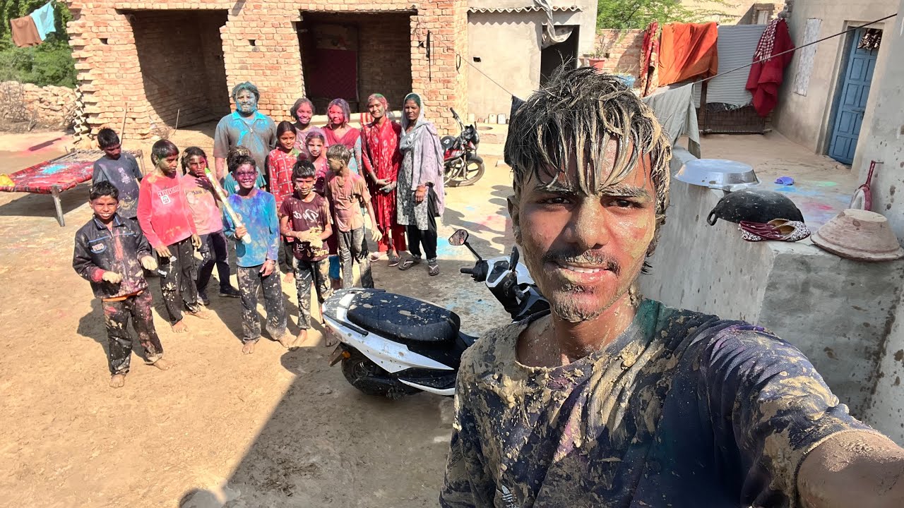 Holi Function Enjoy Kita Full 🥰 | Rajan De Hoge Bure Hall 😂 | Desi Couple Vlog 2026