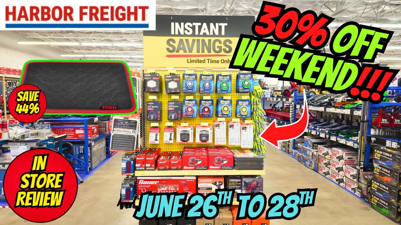 Распродажа 30% в Harbor Freight: лучшие товары, которые нельзя пропустить! С 26 по 28 июня