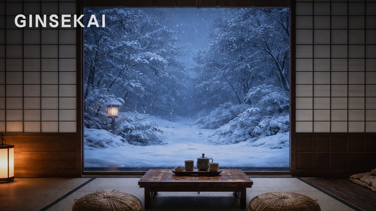 GINSEKAI–A Pristine Winter Night to Quiet the Mind | Japanese Zen Ambient for Reflection (Deep Calm)