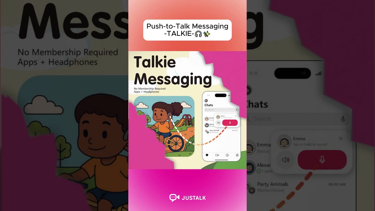 🚀 PUSH TO TALK &ndash; CHAT ANYWHERE!&mdash; kids can send voice messages instantly with just one push 🎧💬
