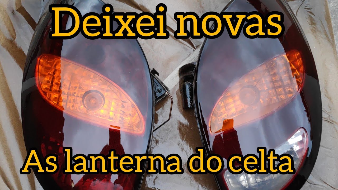Lanternas novas para o celta, restaurei e fiz efeito fumê, feito em casa lanterna fumê!