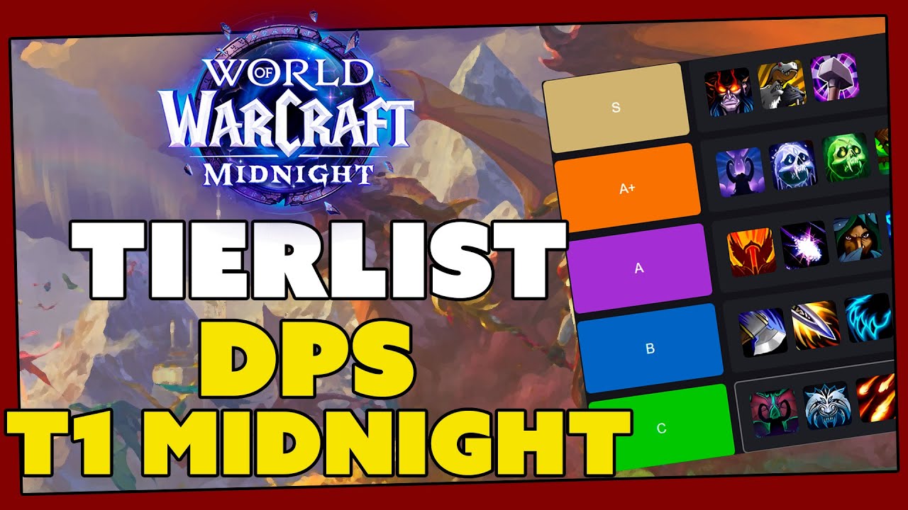 TIERLIST DPS M+ 12.0.0 - World of Warcraft - Midnight