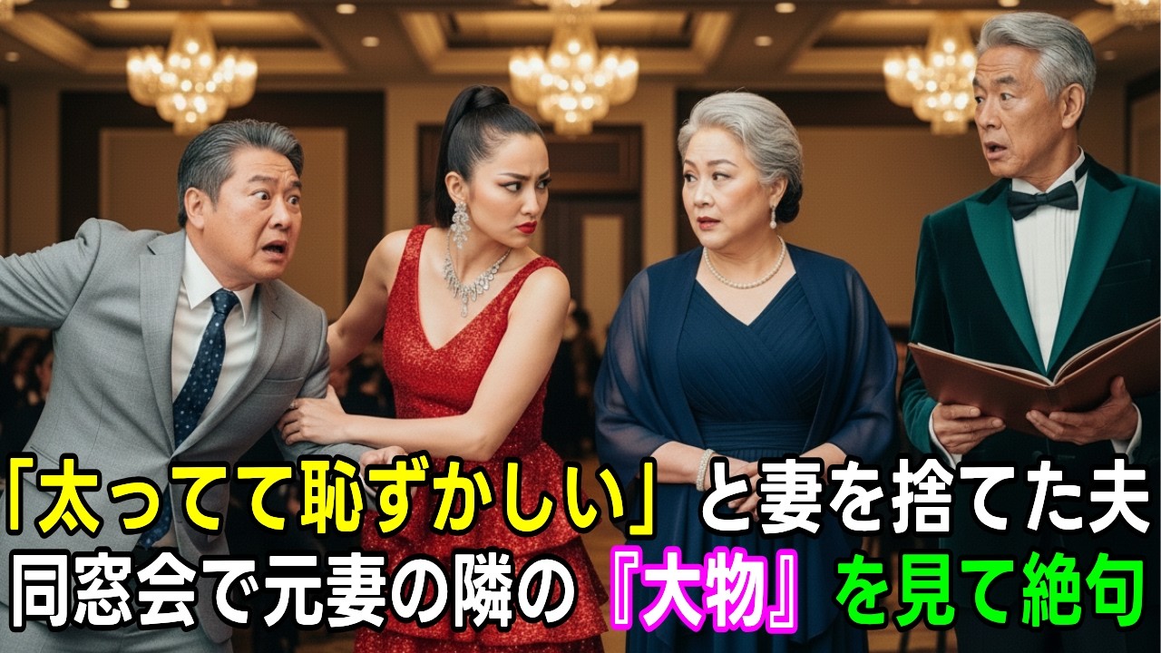 「太ってて恥ずかしい」と離婚した元夫。5分後、同窓会で元妻の隣の男を見て土下座した理由―― #感動エピソード #スカッと #逆転劇