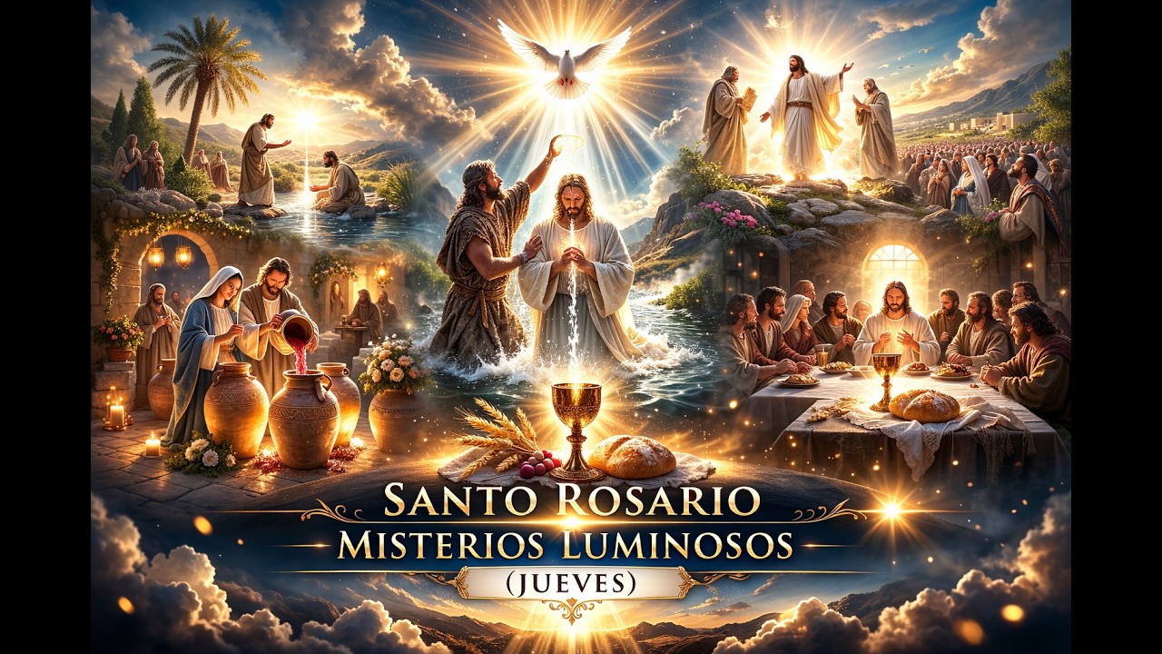 📿 SANTO ROSARIO – MISTERIOS LUMINOSOS (Jueves) | Rosario Católico Completo