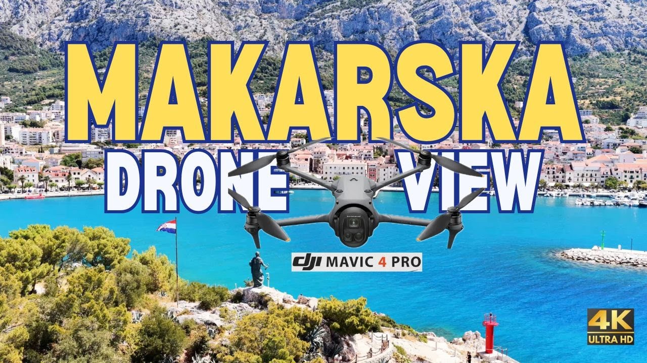 Makarska  Croatia 4K 🇭🇷 Discovering Makarska, Croatia from a bird's-eye view: A drone photography