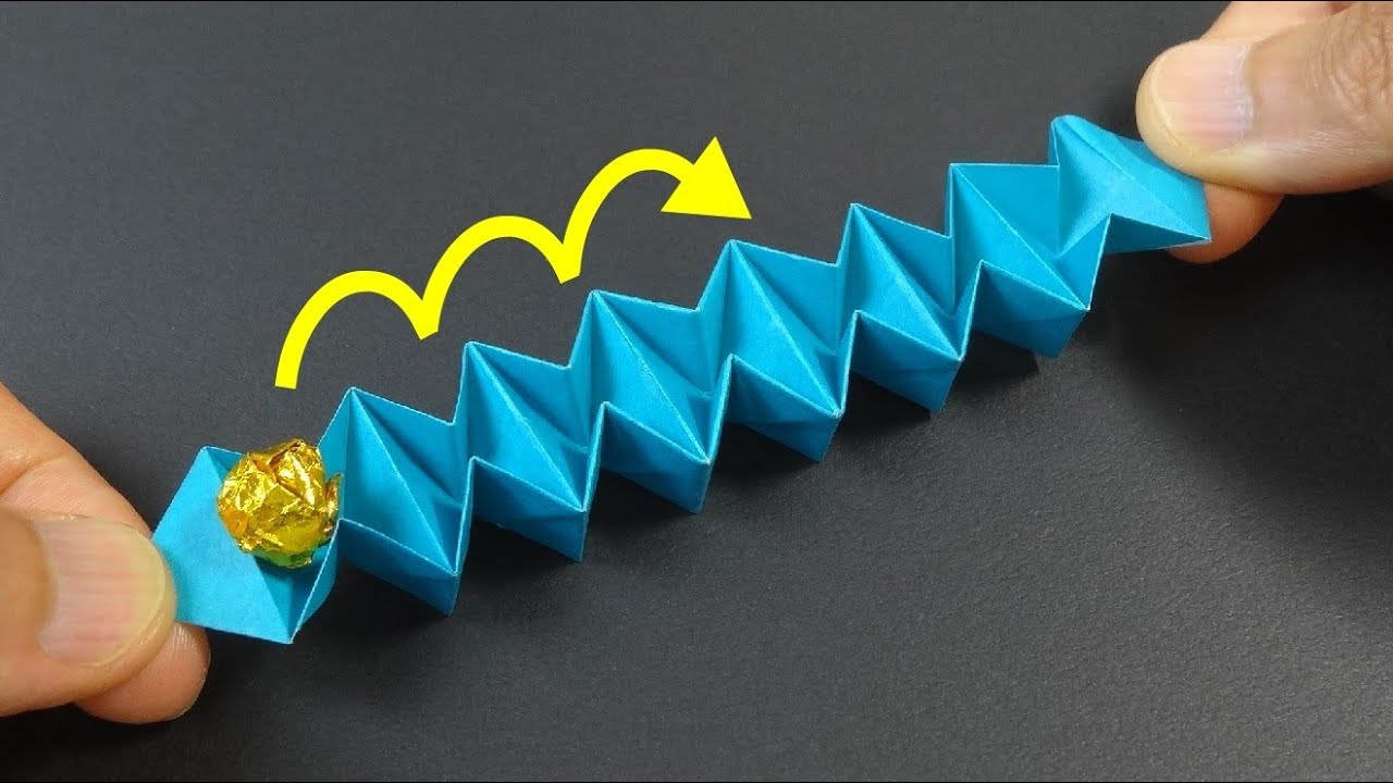 折り紙おもちゃ「ドキドキ一本橋ゲーム」Origami Toy 