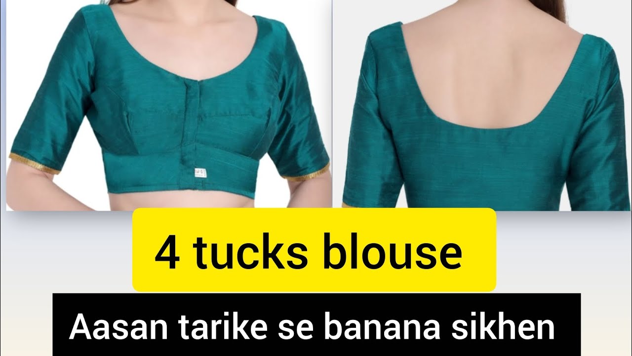 4 tucks blouse cutting and stitching #BhavFashionable #4tucksblouse 