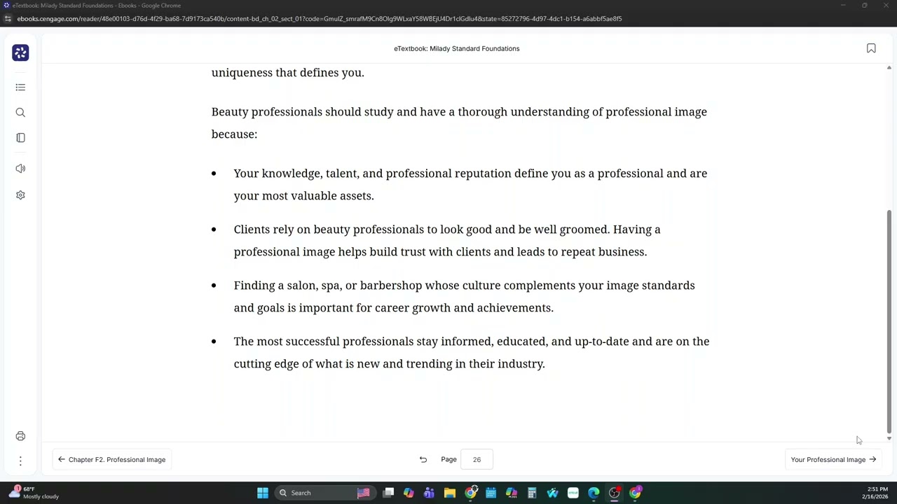 Milady Standard Foundations Ch2 Learning Objective #1 Explain Professional Image