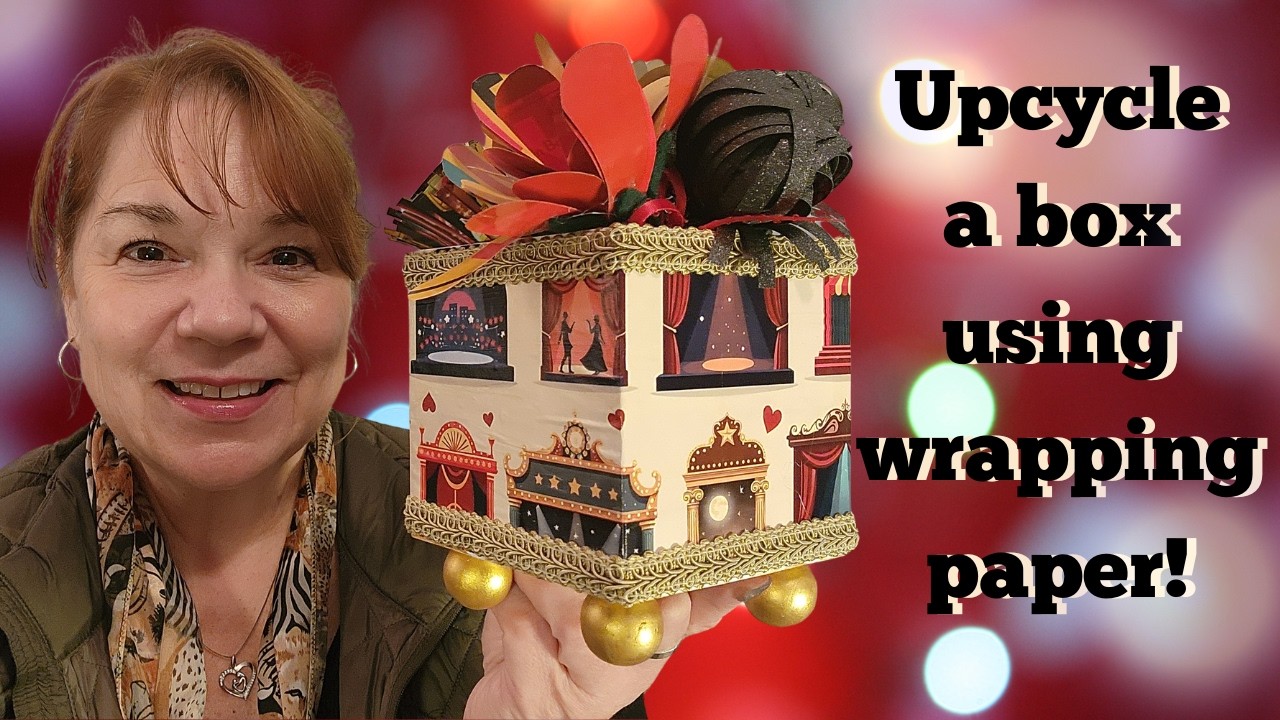 Upcycle a box using wrapping paper