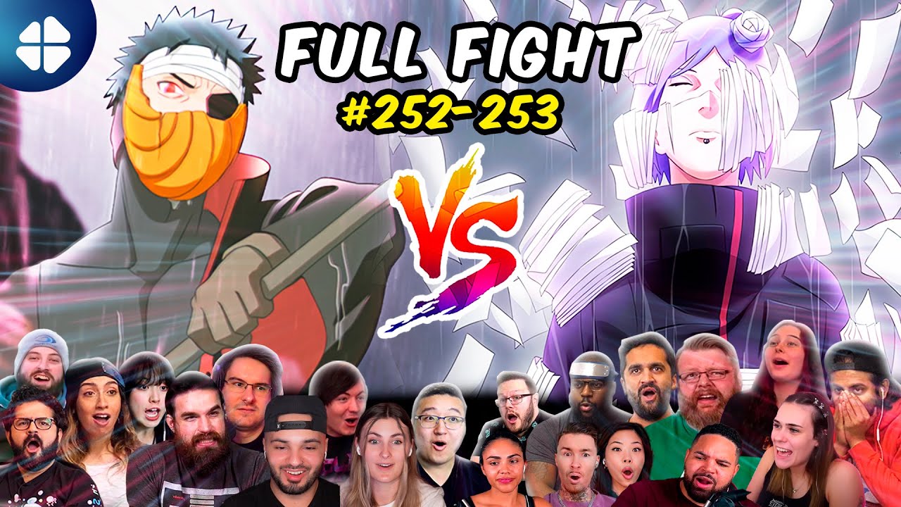 Tobi vs Konan | Shippuden Episodes 252-253 Mega Reaction Mashup | ナルト 疾風伝] [海外の反応]