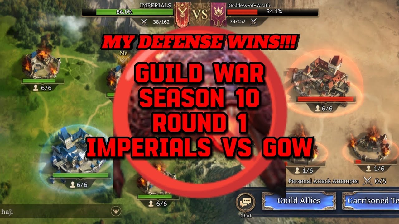 GVG DEFENSE WINS S10 RD1 IMPERIALS VS GOW | WATCHER OF REALMS