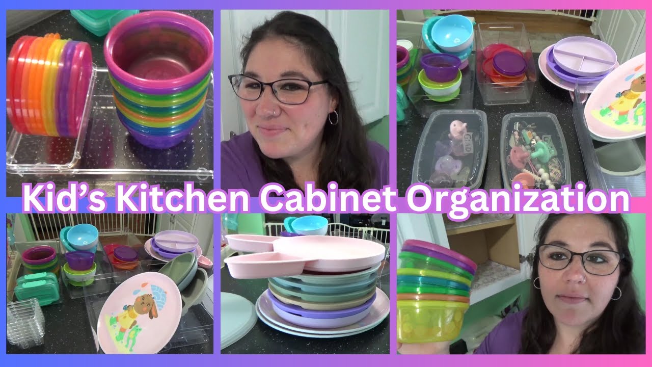Kitchen Cabinet Organization for my Daughters // Organize With Me //