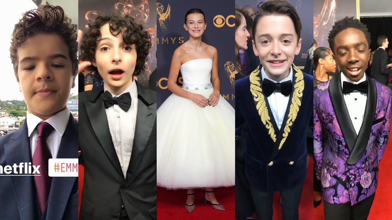 Stranger Things Cast |  69th  Emmy Awards Red Carpet / BackStage & More