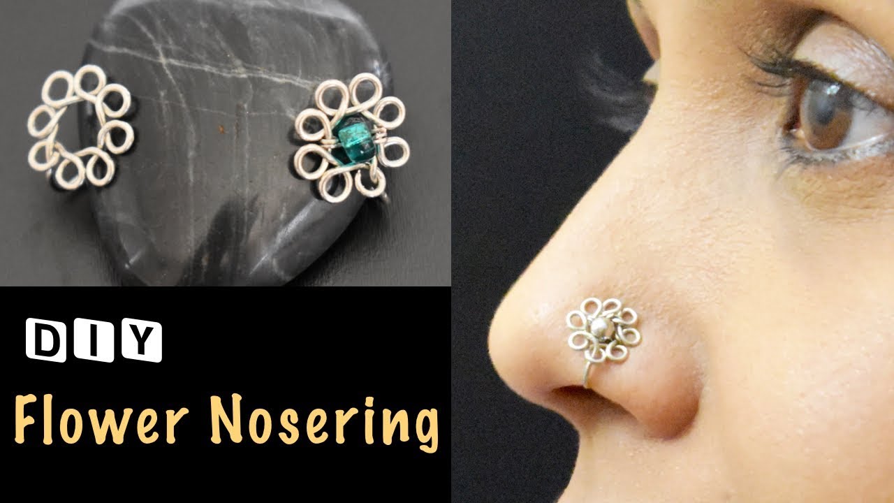 Flower Nosering | How to make Nosepin | Nathni | Nathiya || VHMJ