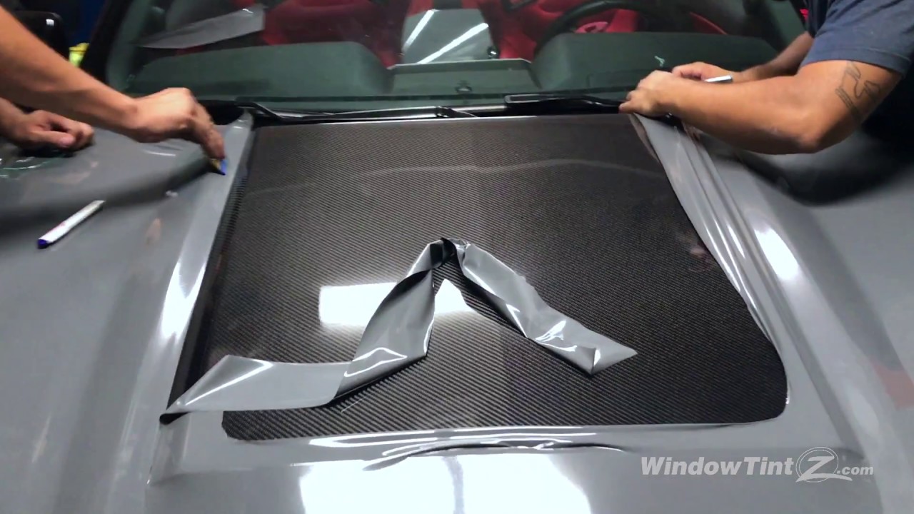 Nardo Grey Vinyl Wrap on this Epic Supercharged Carbon Fiber Ford Mustang