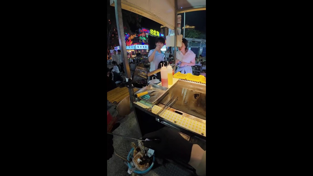Street Food Livestream | Chicken & Veggie Skewers on Iron Griddle | Real-Time Vendor Rhythm