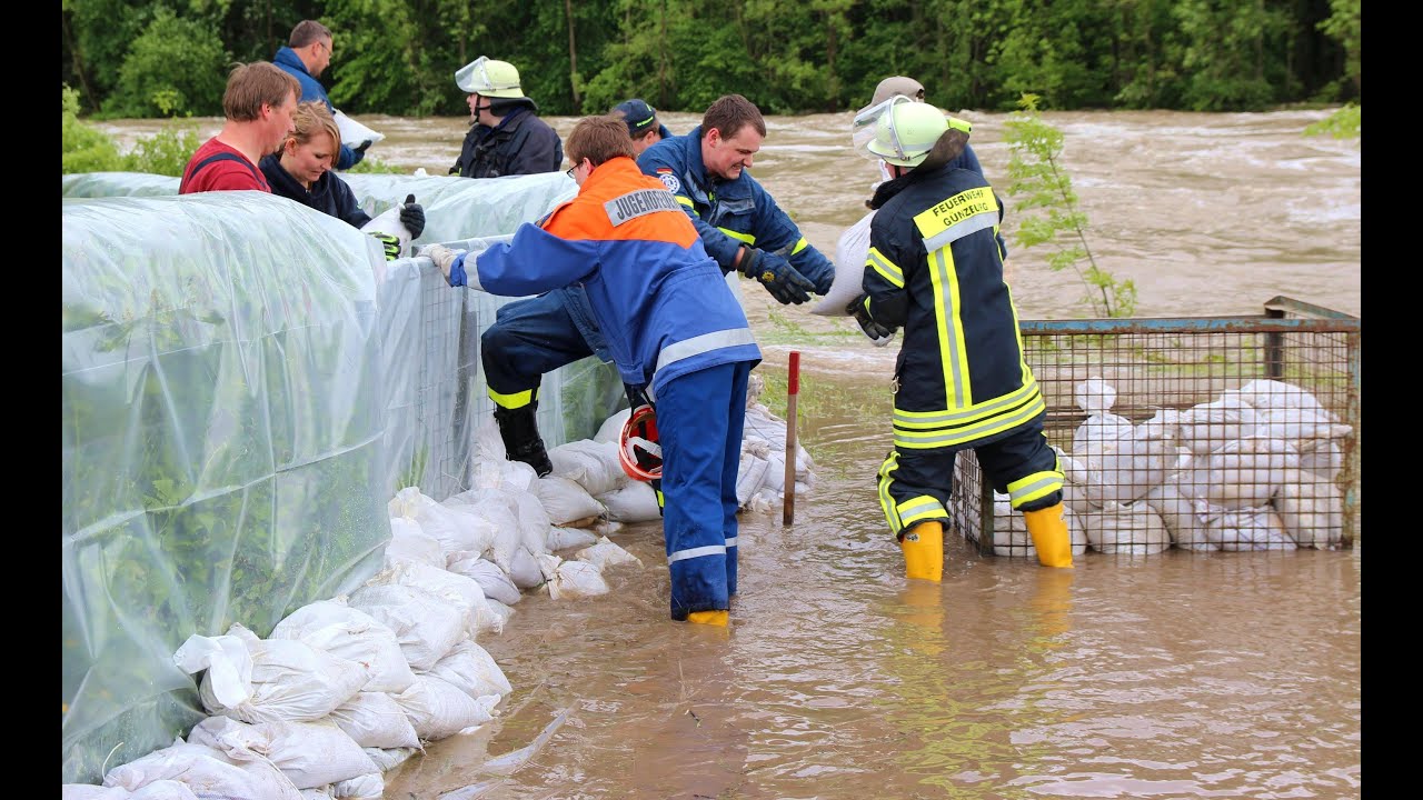 Hochwasser an der Günz, Mindel und Donau - Raum Günzburg im Juni 2013