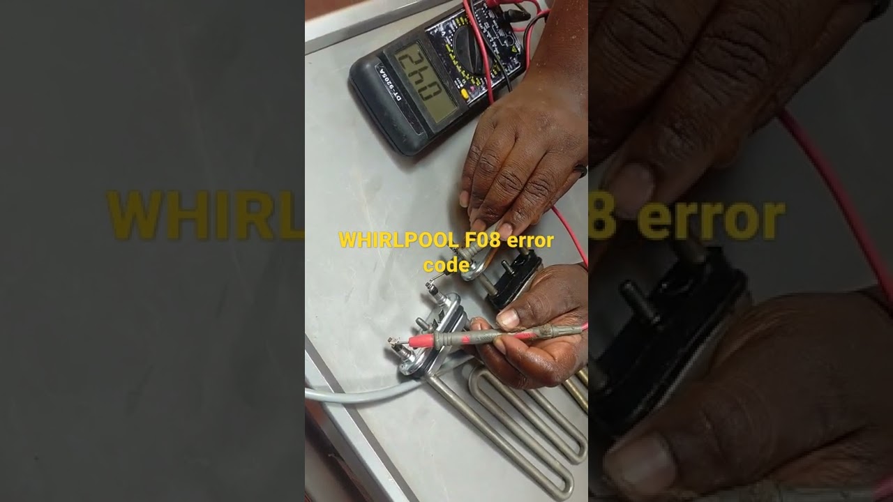 Whirlpool F08 error code,easy fix by replacing water heating elements