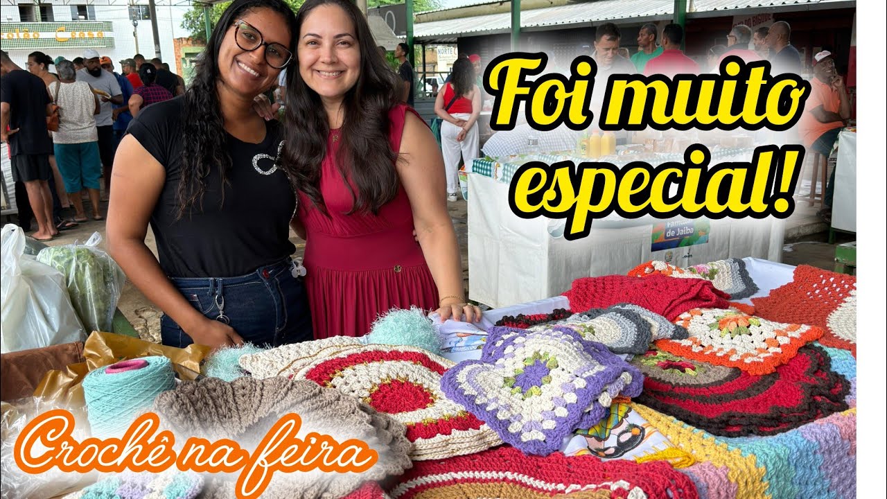 🌿 FUI EXPOR MEU CROCHÊ NA FEIRA E OLHA SÓ O QUE ACONTECEU  Na 1ª FEIRA DE 2026🙌🏽 #embuscadomeusim 