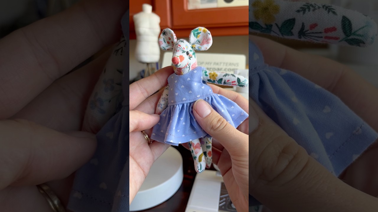 doll dress sewing process