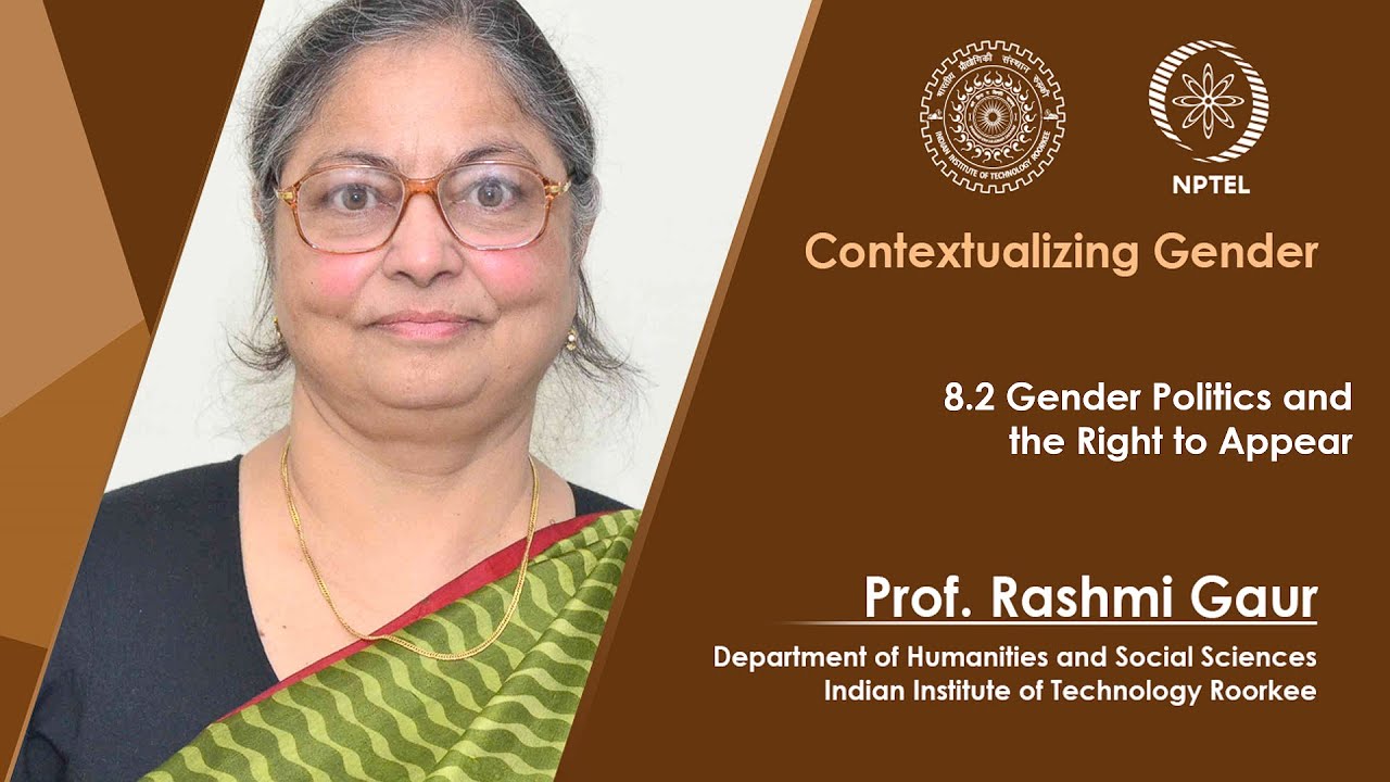 Lecture 37: Gender Politics and the Right to Appear
