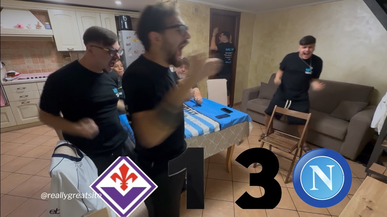 FIORENTINA NAPOLI 1-3 DEMOLITI🥰💙LIVE REACTION NAPOLETANI💙⚽️#seriea #forzanapolisempre 