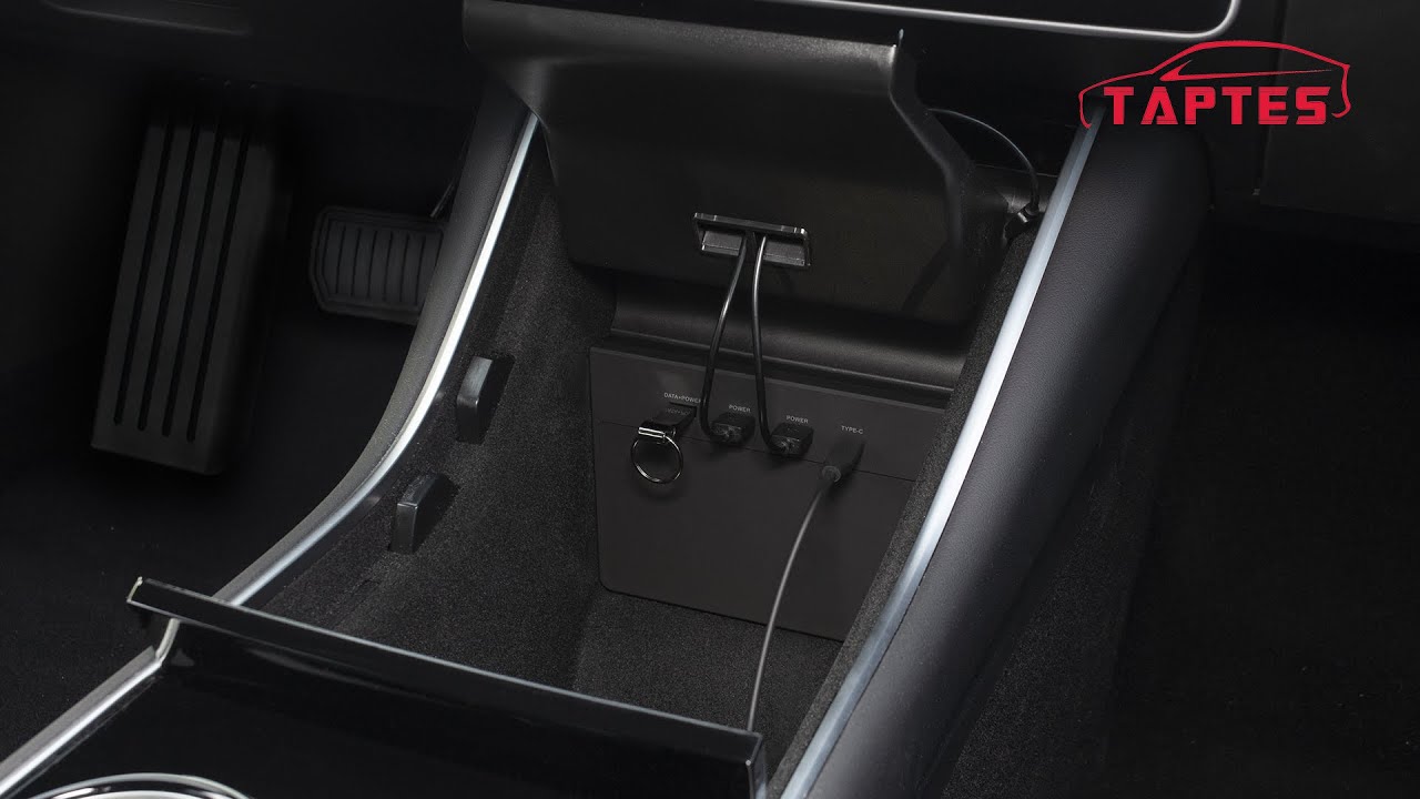 TAPTES Model 3 USB Hub, Designed for Tesla Model 3 Dashcam & Sentry Mode