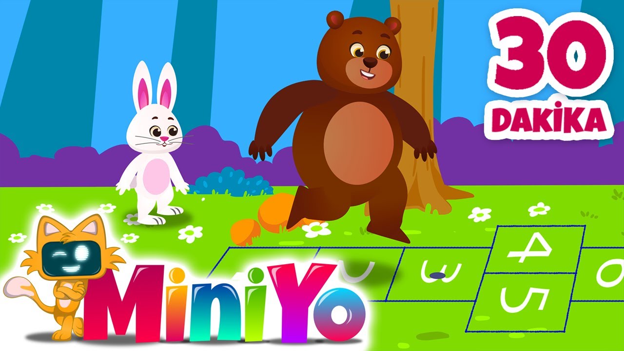 Küçük Tavşan ile Tombik Ayı Sek Sek Oynuyor | 30 Dakikalık Miniyo Şarkıları