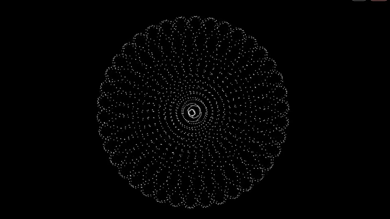 parametric animation using rose curve equation
