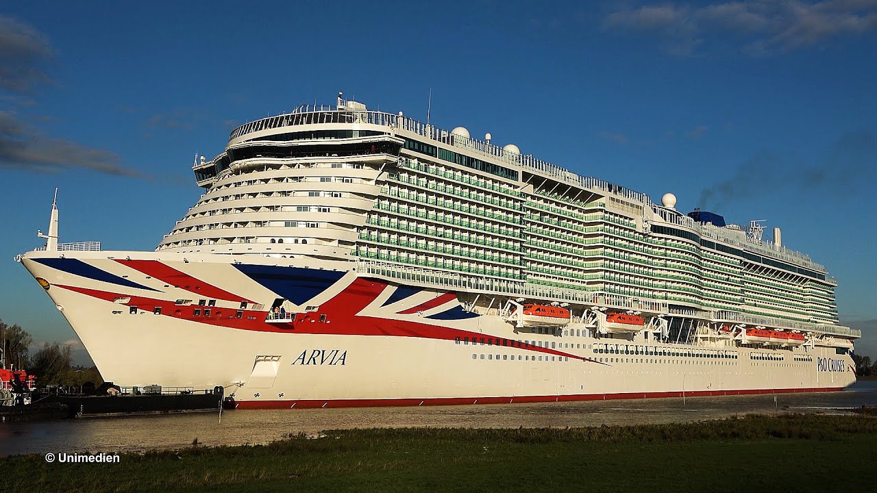 ARVIA | ship launch / the spectacular river Ems conveyance of the brand new P&O CRUISES ship | 4K