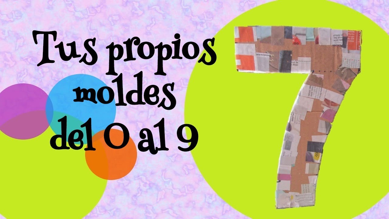 | CÓMO HACER MOLDES PARA PIÑATAS DE CARTÓN | NÚMEROS DEL 0 AL 9 | PIÑATA NÚMERO 7 |