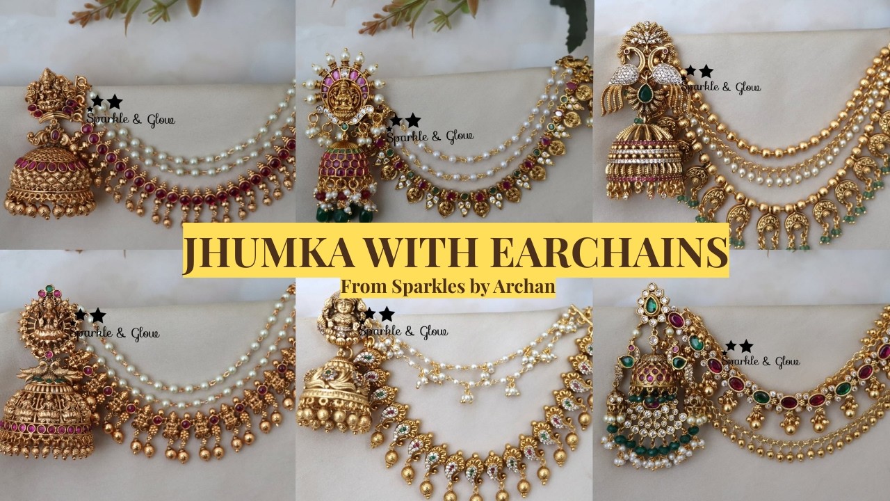 Bridal Jhumka with Earchains From Sparkles by Archana