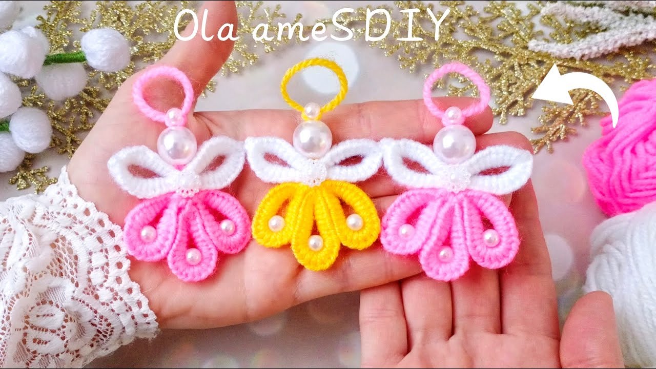 It's so Cute 👼💖 You will Love It - Super Easy Christmas Angel Making Idea with Yarn- Christmas Craft