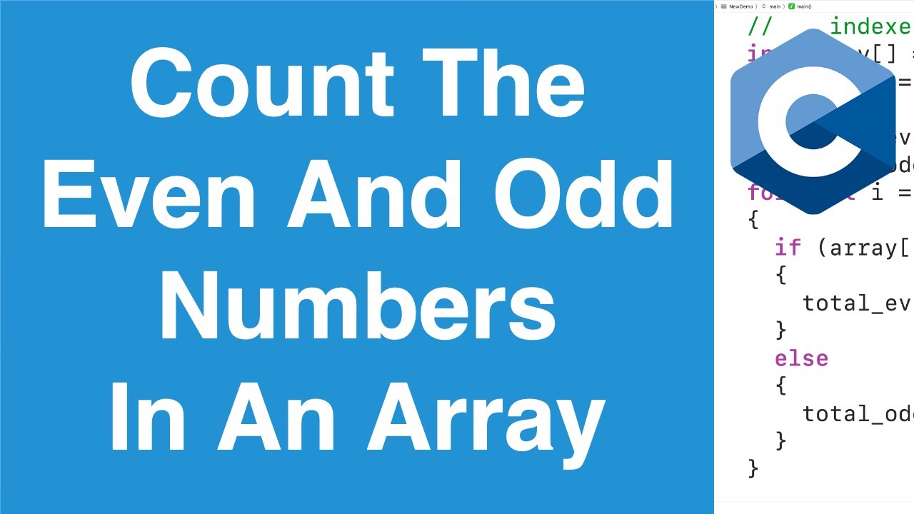 Count Even And Odd Numbers In An Array | C Programming Example