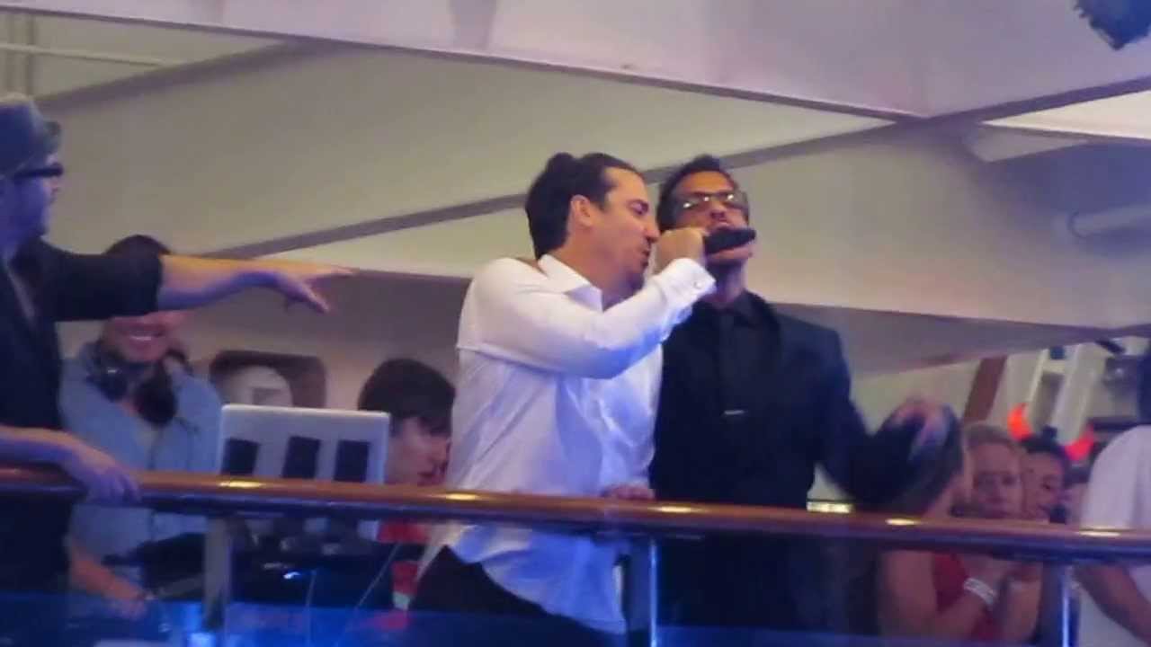 Retro Night NKOTB cruise 2013 Donnie, Jon and Danny sing "Just a friend"