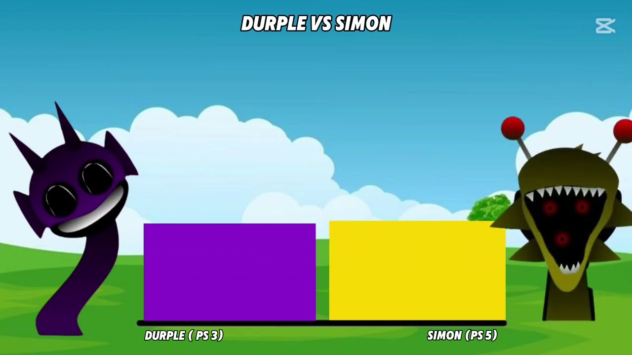 Durple vs Simon | Power levels  |  All Phase and Finally formes | Sprunki Incredibox mods