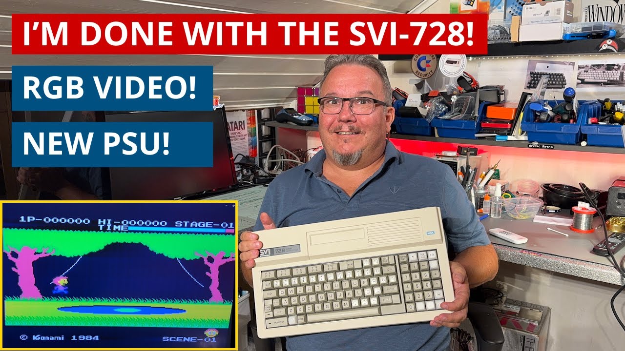 FINALLY FINISHED! The trash Spectravideo SVI-728 MSX - Part 3 - PSU, RGB video and keyboard fix!