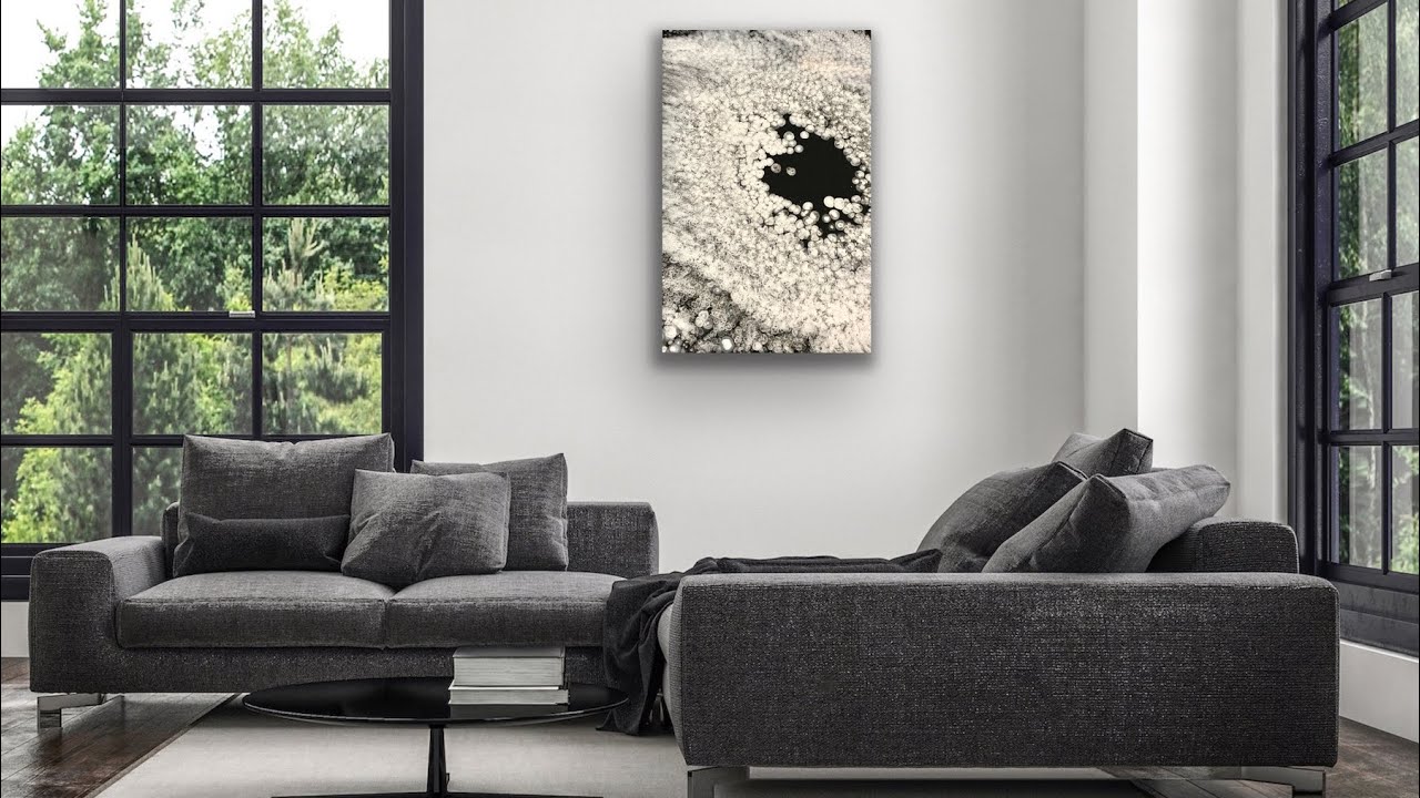 &ldquo;Monochrome&rdquo;! Tutorial! Puddle Dump and Swirl! Black and White! Abstract Acrylic Pour! Cloud Pour!