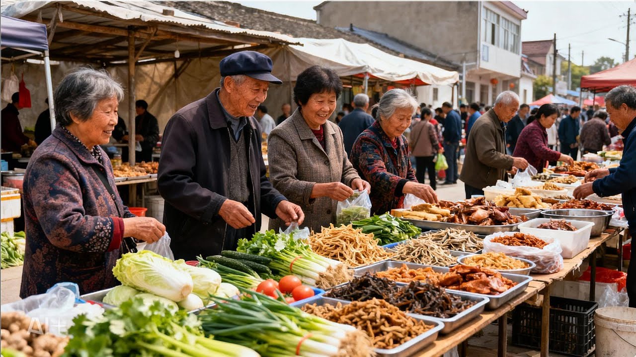 Traditional Northern China Market | Real Street Food & Local Life